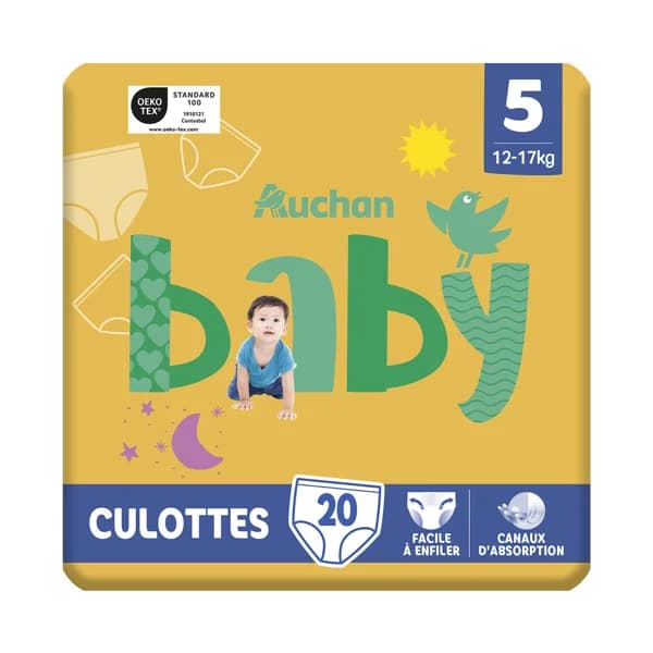 PRODUCTO ALCAMPO Baby Pants (braguitas) de aprendizaje talla 5 (12-17 kg) 20 uds. - 1 ud - Imagen del producto en Findit