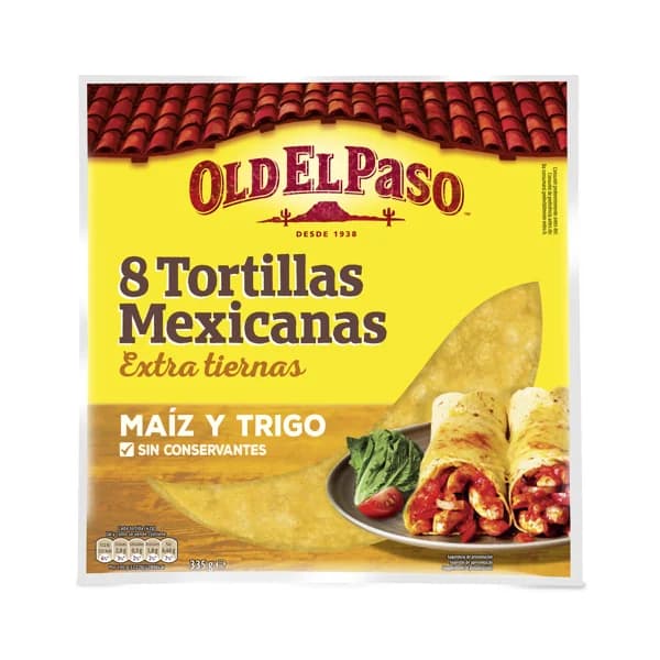 OLD EL PASO Tortillas de maíz OLD EL PASO 300 grs - 0.33 kg - Imagen del producto en Findit