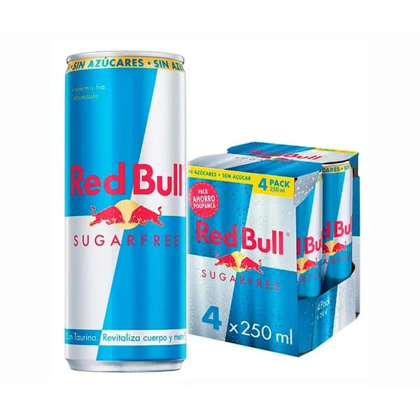 RED BULL Bebida energética sin azúcar pack 4 uds. x 250 ml.. - 1 l - Imagen del producto en Findit