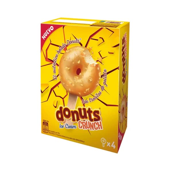 DONUTS Helado recubierto de dulce de leche cib tricutis de galleta 4 X 75 ml. - 0.3 l - Imagen del producto en Findit