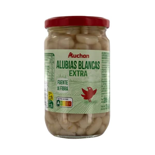 PRODUCTO ALCAMPO Alubias blancas (judias) extra, ya cocidas bote 210 g. - 0.21 kg - Imagen del producto en Findit