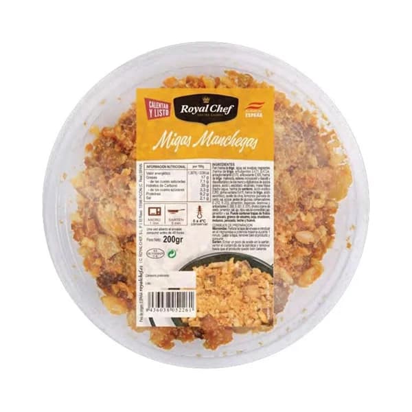 ROYAL CHEF Migas manchegas listas para calentar y comer ROYAL CHEF 200 g. - 0.2 kg - Imagen del producto en Findit