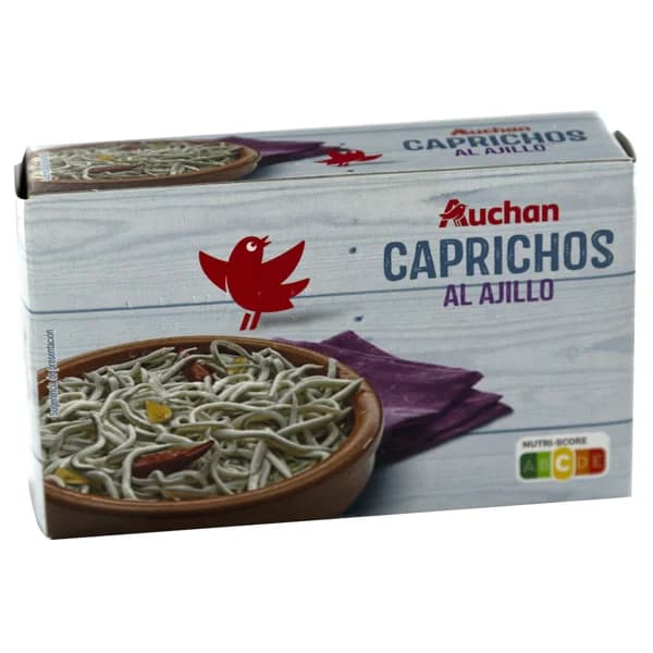 PRODUCTO ALCAMPO Sucedáneo de angulas al ajillo lata de 50 g. - 0.05 kg - Imagen del producto en Findit
