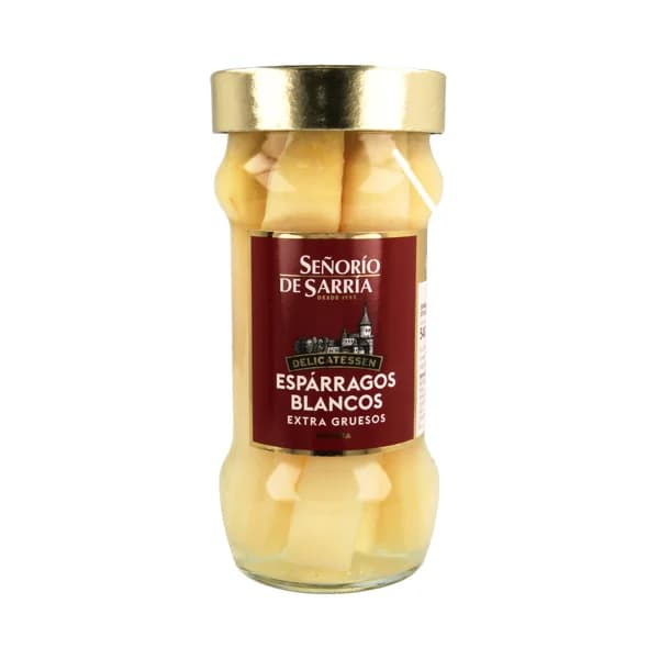SEÑORÍO DE SARRIÁ Espárragos blancos extra gruesos 5 a 7 piezas 325 g. - 0.33 kg - Imagen del producto en Findit