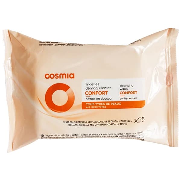 COSMIA Toallitas desmaquillantes suavizantes para todo tipo de pieles COSMIA 25 uds. - 1 ud - Imagen del producto en Findit