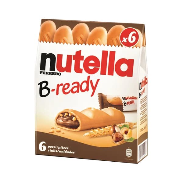 NUTELLA B-Ready Galletas rellenas de crema de chocolate y avellanas 6 uds. 132 g. - 0.13 kg - Imagen del producto en Findit