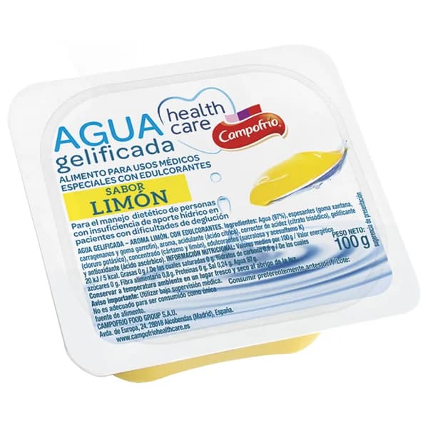 CAMPOFRÍO Healthcare Agua gelificada sabor limón 100 g. - 0.1 kg - Imagen del producto en Findit