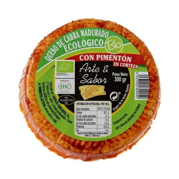 ARTE&SABOR Queso de cabra ecológico al pimentón ARTE Y SABOR 300 g. - 0.3 kg - Imagen del producto en Findit
