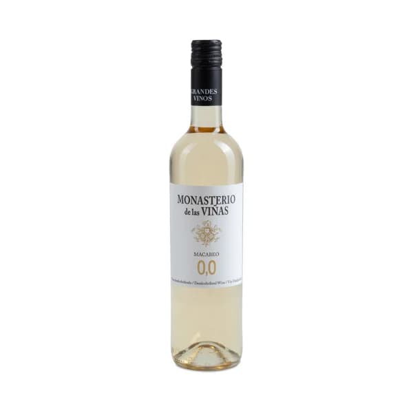 MONASTERIO DE LAS VIÑAS Vino blanco desalcoholizado (0.0%) botella 75 cl. - 1 ud - Imagen del producto en Findit