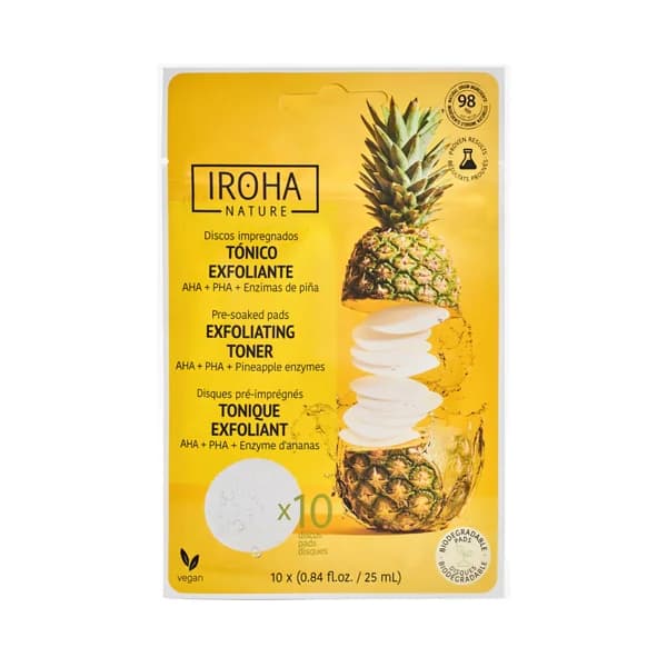 IROHA NATURE Discos tonificantes, exfoliantes e iluminadores 10 uds. - 1 ud - Imagen del producto en Findit