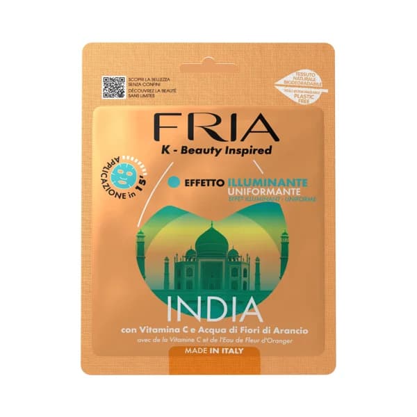 FRIA India Mascarilla facial iluminadora con vitamina C y Agua de azahar. - 1 ud - Imagen del producto en Findit