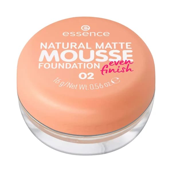 ESSENCE Natural matte mousse tono 02 Base de maquillaje mousse, cobertura media, aspecto mate natural. - 1 ud - Imagen del producto en Findit