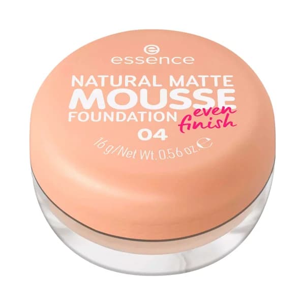 ESSENCE Natural matte mousse tono 04 Base de maquillaje mousse, cobertura media, aspecto mate natural. - 1 ud - Imagen del producto en Findit