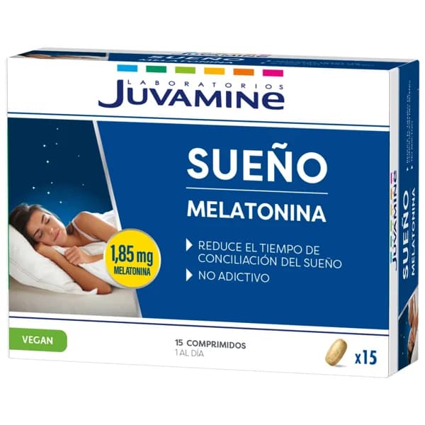 JUVAMINE Sueño Complemento alimenticio a base de Melatonina 15 comprimidos. - 1 ud - Imagen del producto en Findit