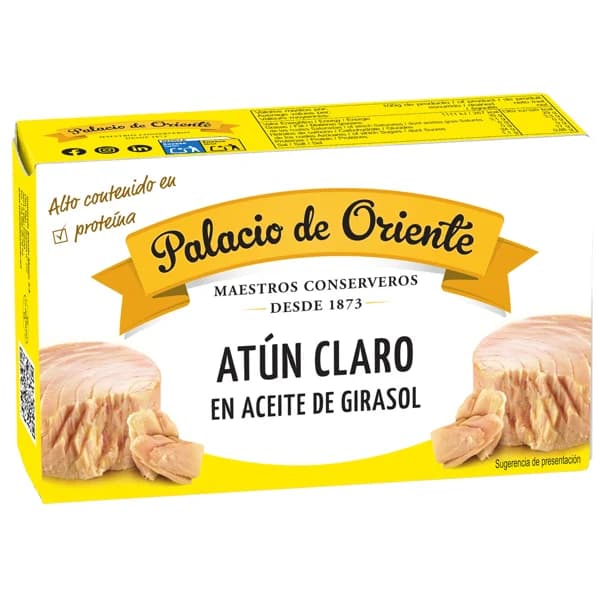 PALACIO DE ORIENTE Atún claro en aceite de girasol lata de 72 g. - 0.07 kg - Imagen del producto en Findit