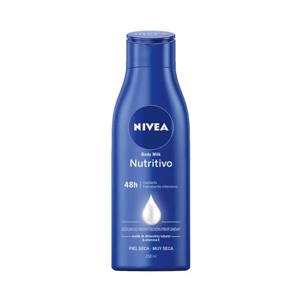 NIVEA Body milk nutritivo e hidratante, con aceite de almendras, para piel seca y muy seca NIVEA 250 ml. - 0.63 l - Imagen del producto en Findit