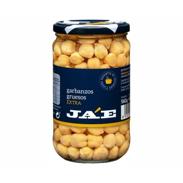JA'E Garbanzos cocidos JA'E frasco de 500 g. - 0.4 kg - Imagen del producto en Findit