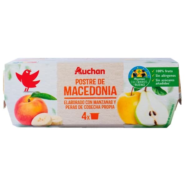 ALCAMPO CULTIVAMOS LO BUENO Compota de macedonia pack 4 uds. x 100 g. - 0.4 kg - Imagen del producto en Findit