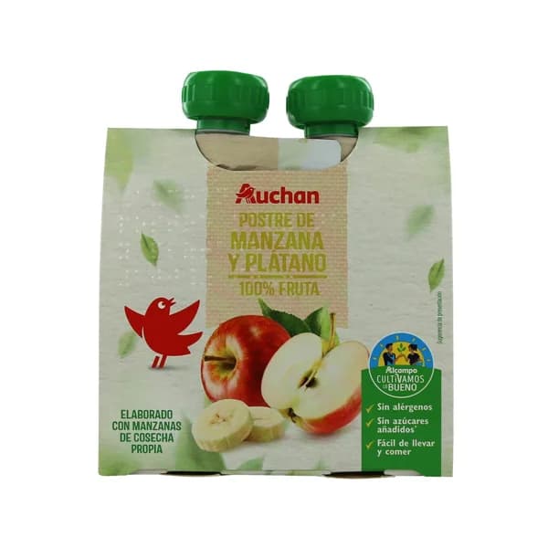 ALCAMPO CULTIVAMOS LO BUENO Pouch de manzana y plátano 2x100 g - 0.2 kg - Imagen del producto en Findit