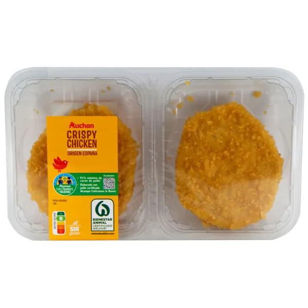 ALCAMPO CULTIVAMOS LO BUENO Hamburguesas crispy de pollo certificado  2 x 100 g - 0.2 kg - Imagen del producto en Findit
