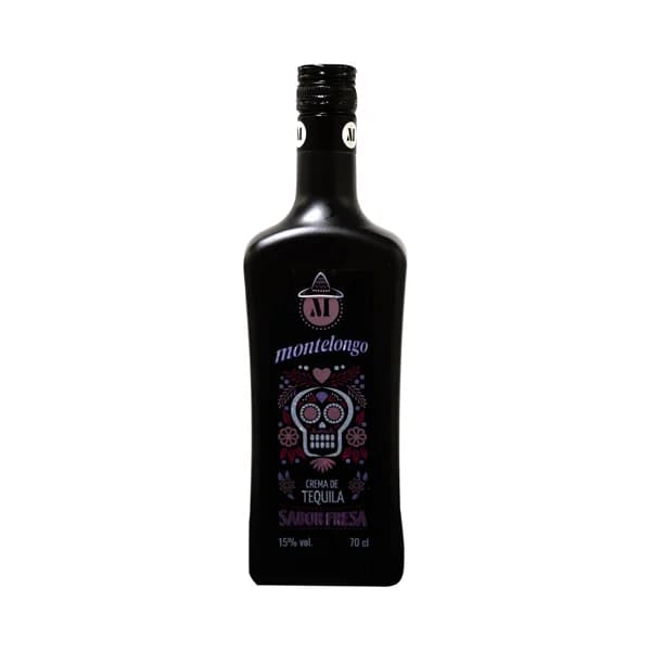 MONTELONGO Crema de tequila con sabor a fresa botella 70 cl. - 0.7 l - Imagen del producto en Findit