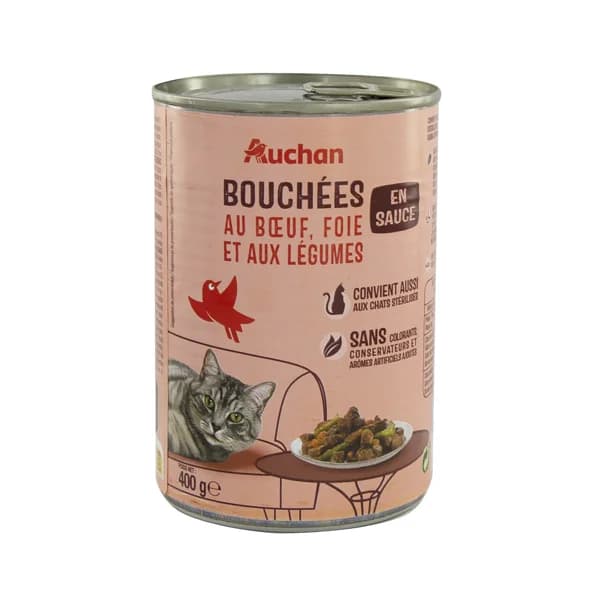 PRODUCTO ALCAMPO Bocaditos en salsa de buey para gatos esterilizados PRODUCTO ALCAMPO 400 g. - 0.4 kg - Imagen del producto en Findit