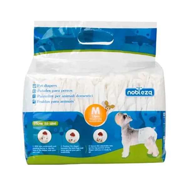 NOBLEZA Pañales para perros talla M 12 uds 44x31 cm - 1 ud - Imagen del producto en Findit