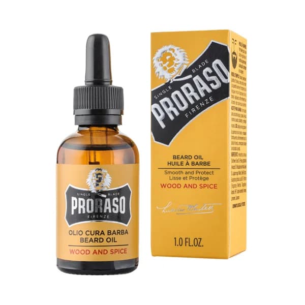 PRORASO Aceite para barba con especias y madera, para una barba lisa y suave 30 ml. - 1 ud - Imagen del producto en Findit