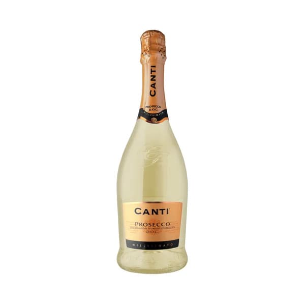 CANTI  Vino espumoso italiano brut, con D.O. controlada DOC Prosecco CANTI botella de 75 cl. - 1 ud - Imagen del producto en Findit