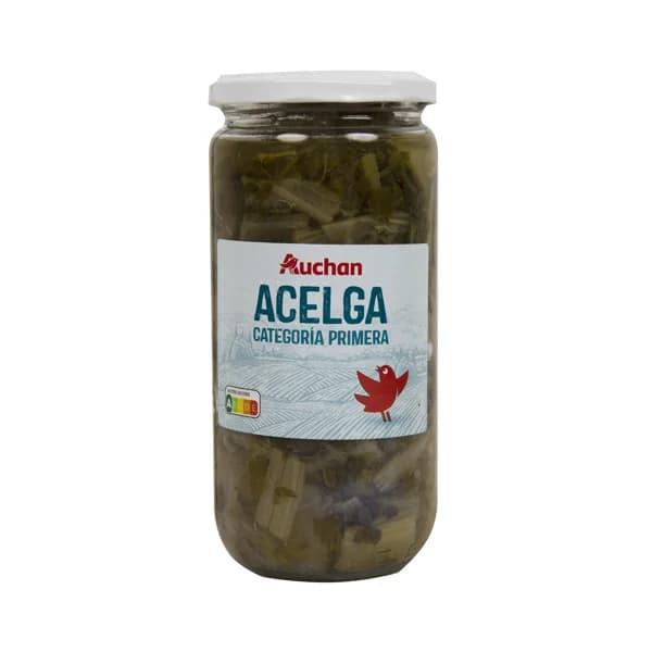 PRODUCTO ALCAMPO Acelgas troceadas al natural frasco de 425 g. - 0.42 kg - Imagen del producto en Findit