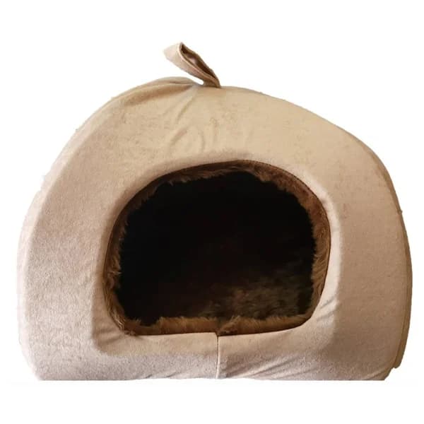 CATSHION Iglú con pelo marrón para gato. - 1 ud - Imagen del producto en Findit