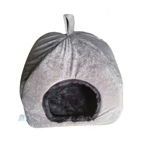 CATSHION Iglú con pelo negro para gato. - 1 ud - Imagen del producto en Findit