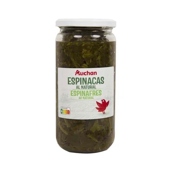 PRODUCTO ALCAMPO Espinacas al natural frasco de 425 g. - 0.43 kg - Imagen del producto en Findit