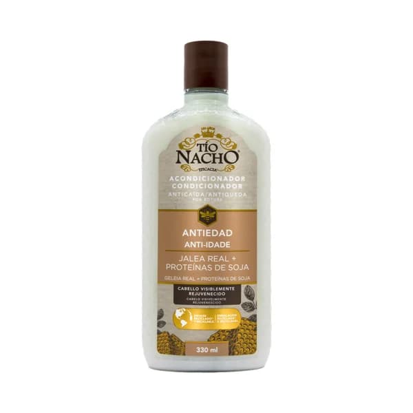 TIO NACHO Acondicionador anticaída por rotura y antiedad, con jalea real y proteínas de soja 330 ml. - 0.33 l - Imagen del producto en Findit