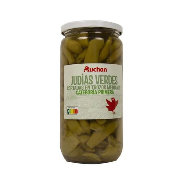 PRODUCTO ALCAMPO Judías verdes cortadas en trozos medianos frasco de 360 g. - 0.36 kg - Imagen del producto en Findit