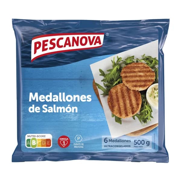 PESCANOVA Medallones de salmón ultracongelados 500 g. - 0.5 kg - Imagen del producto en Findit
