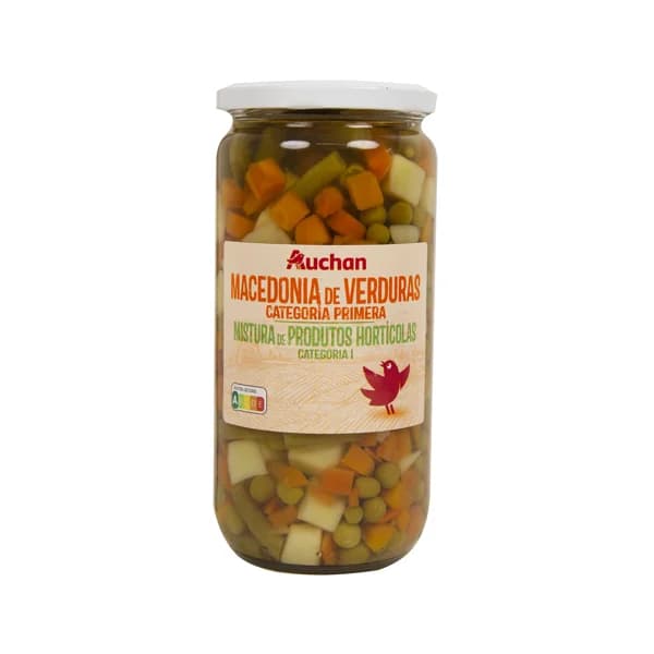 PRODUCTO ALCAMPO Macedonia de verduras al natural frasco de 400 g. - 0.4 kg - Imagen del producto en Findit