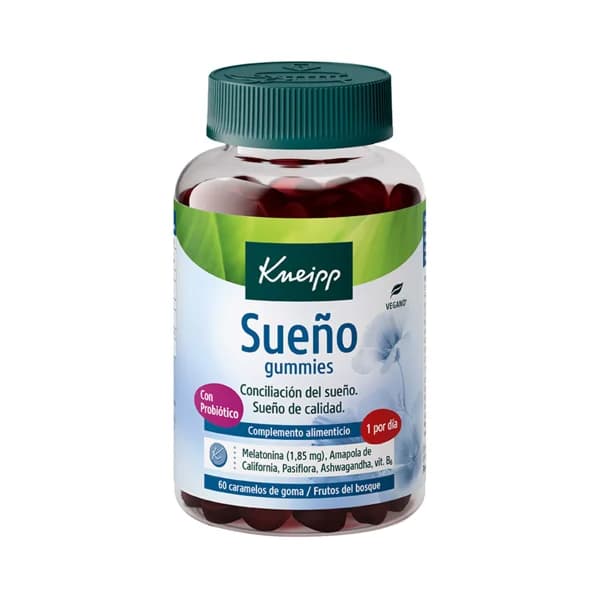 KNEIPP Complemento nutricional en formato gummie con sabor a frutos del bosque, que ayuda a conciliar el sueño 60 uds. - 1 ud - Imagen del producto en Findit
