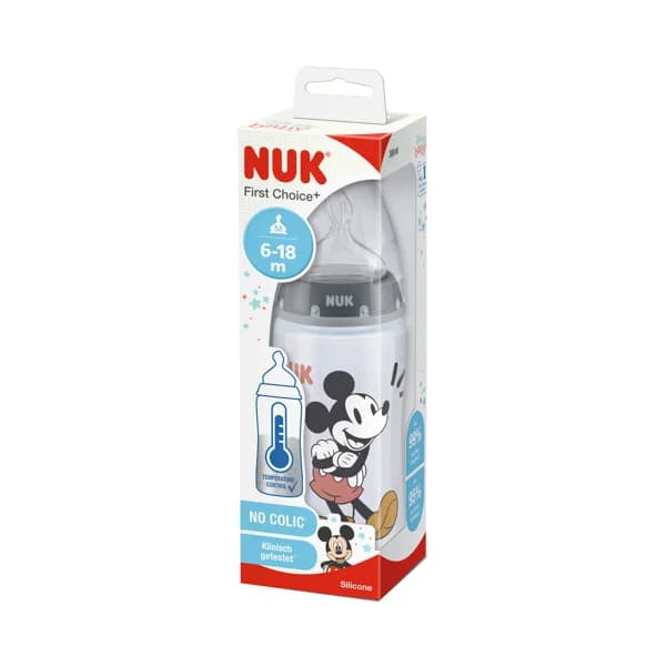 NUK Biberón de 300 ml., con tetina de silicona y sistema anti-colicos, para bebés de 6 a 18 meses NUK. - 1 ud - Imagen del producto en Findit