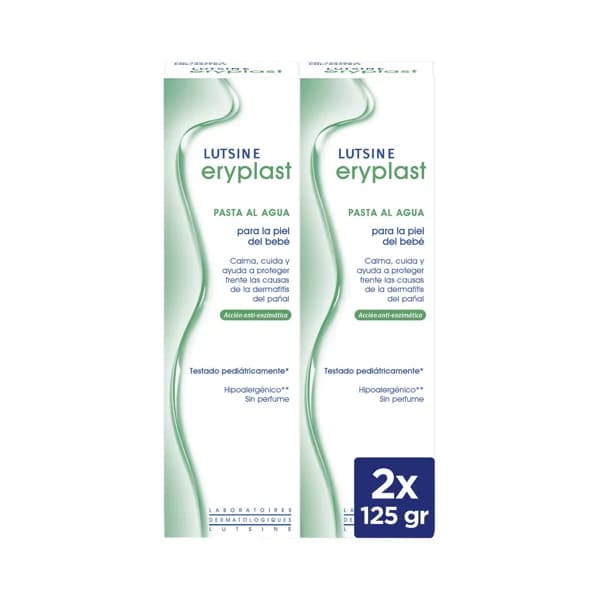 LUTSINE Pasta al agua que ayuda proteger la dermatitis del pañal LUTSINE Eryplast 2 x 125 g. - 0.08 kg - Imagen del producto en Findit