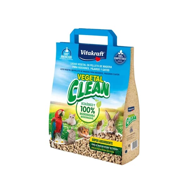 VITAKRAFT Vegetal clean  Lecho vegetal de madera con alto poder absorbente 5 l. - 5 l - Imagen del producto en Findit