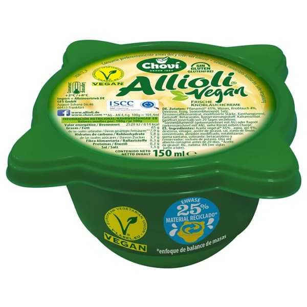 CHOVI Salsa alioli vegana CHOVI 150 ml. - 0.15 l - Imagen del producto en Findit