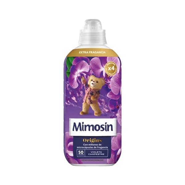 MIMOSIN Origins Suavizante concentrado con aroma a violeta campestre 900 ml, 50 lavados. - 0.9 l - Imagen del producto en Findit