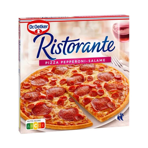 DR. OETKER Ristorante Pizza congelada con masa fina de pepperoni y salami 320 g. - 0.32 kg - Imagen del producto en Findit