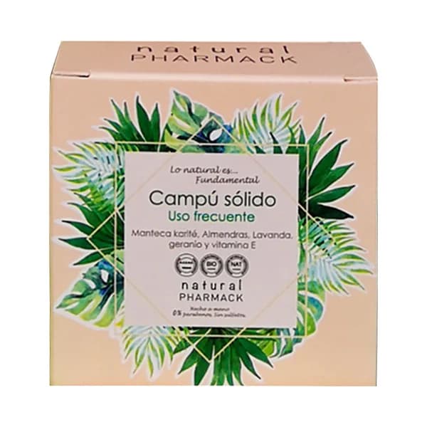 PHARMACK Champú sólido de uso frecuente, para todo tipo de cabellos 65 g. - 0.07 kg - Imagen del producto en Findit