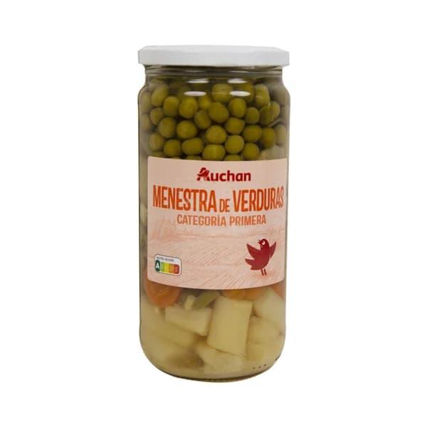 PRODUCTO ALCAMPO Menestra de verduras al natural frasco de 400 g. - 0.4 kg - Imagen del producto en Findit