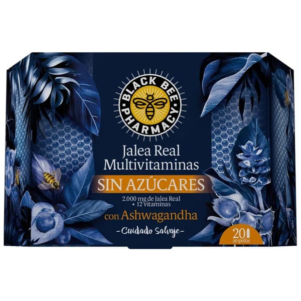 BLACK BEE Jalea real multivitaminas con Ashwagandha y sin azúcares 20 uds. - 1 ud - Imagen del producto en Findit