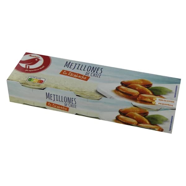 PRODUCTO ALCAMPO Mejillones escabeche lata de 43 g. pack de 3 uds. - 0.13 kg - Imagen del producto en Findit
