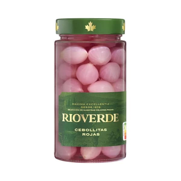RIOVERDE Cebollitas rojas en vinagre frasco de 180 g. - 0.18 kg - Imagen del producto en Findit