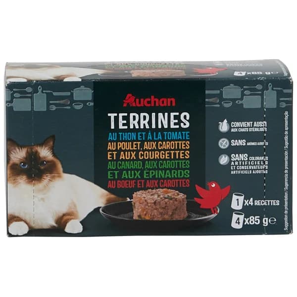 PRODUCTO ALCAMPO Comida para gatos húmeda de paté con atún y tomate PRODUCTO ALCAMPO 4 x 85 g. - 0.34 kg - Imagen del producto en Findit